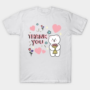 White Bear Say Thankyou T-Shirt